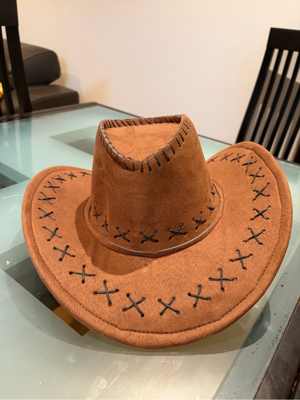 Halloween Classic Brown Suede Cowboy Hat - Men Accessories